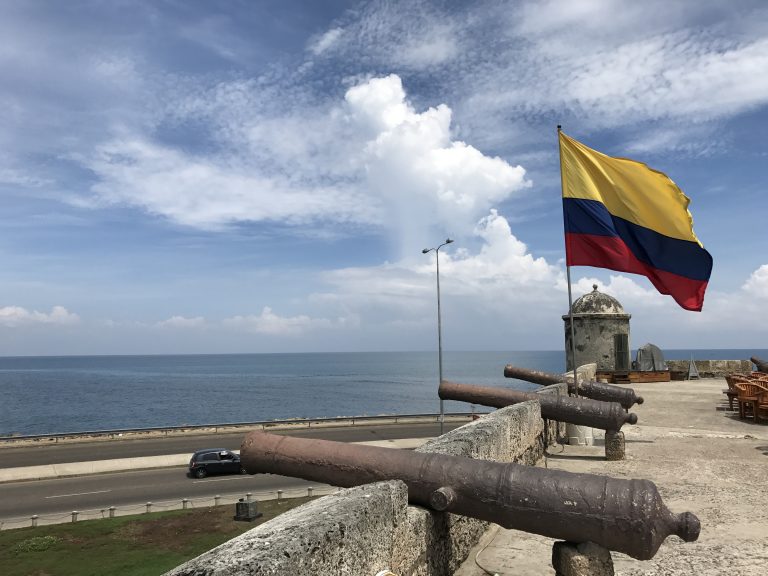 View from the historic walls of Cartagena