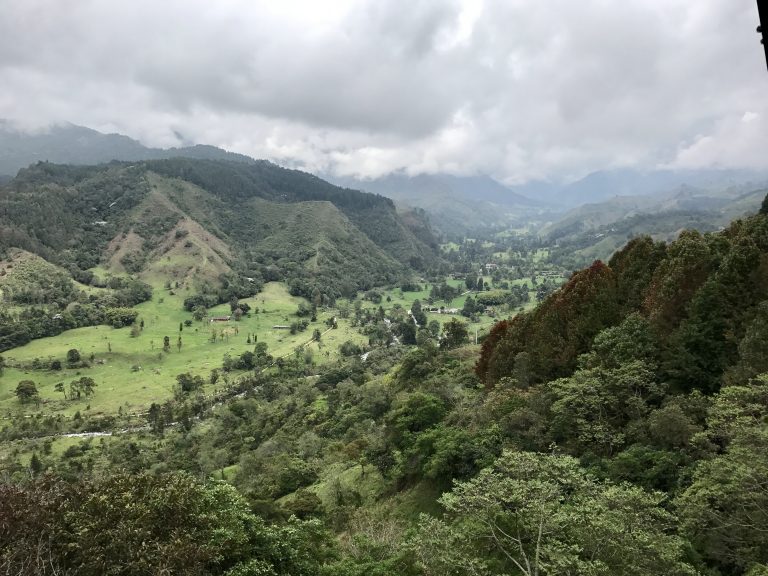 View from Salento, in Colombia's Quindio province