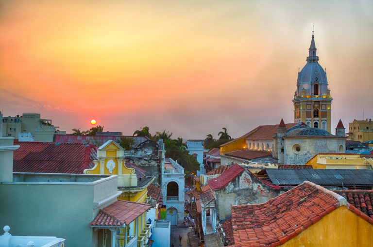 Beautiful roofscape of Cartagena
